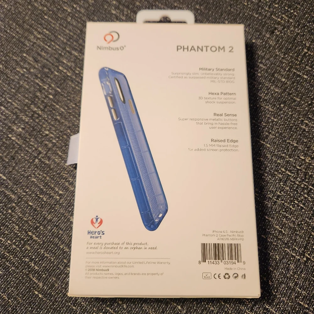 Nimbus9 Phantom 2 Case for Apple iPhone 6.5 2018  Blue New